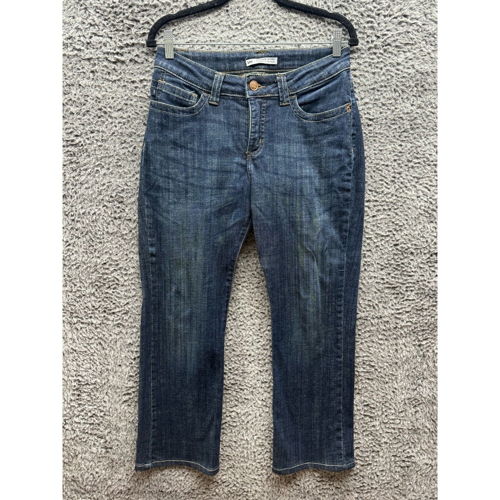 Lee Slender Secret Lower On The‎ Waist Denim Jeans Dark Wash Blue Womens Size 8P